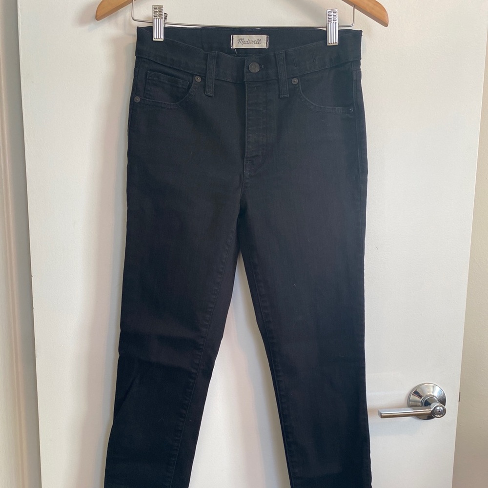Madewell 9" High Riser Skinny Skinny Black Jeans Womens Size 27T
